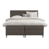 2-Persoons Boxsprings-Leen Bakker Boxspring Liv geblokt - donkerbruin - 160x200 cm - slanke poot
