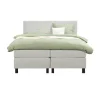 2-Persoons Boxsprings-Leen Bakker Boxspring Liv geblokt - ecru - 160x200 cm - vierkante poot