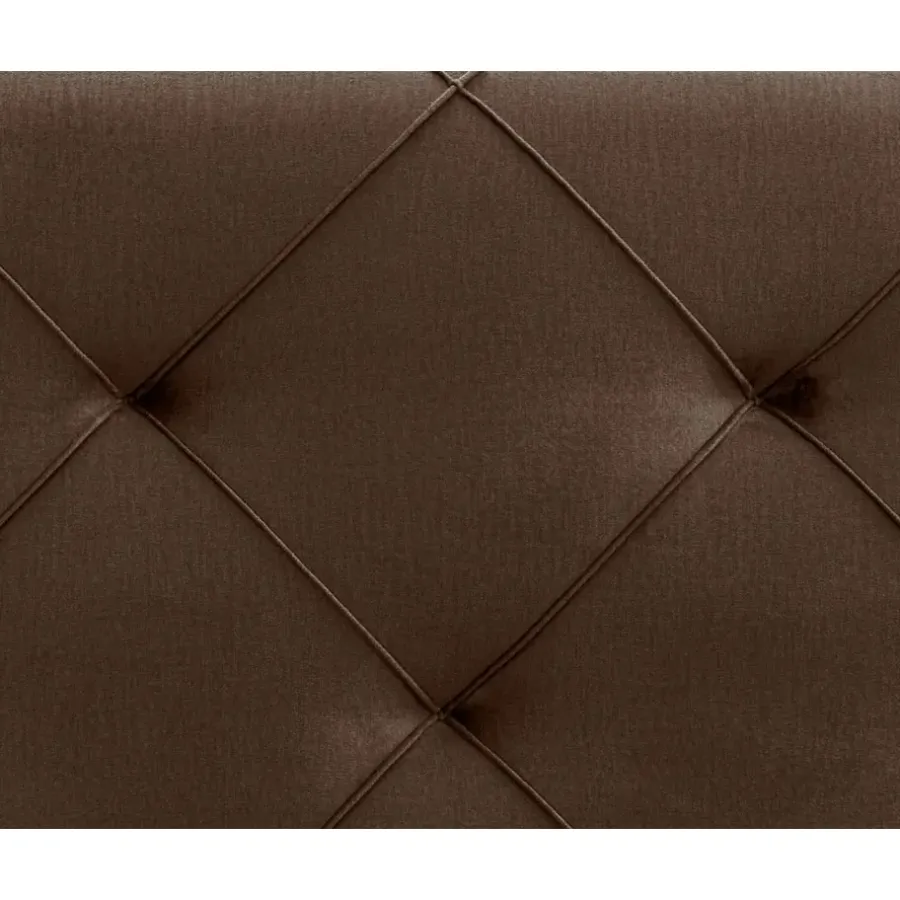 1-Persoons Boxsprings-Leen Bakker Boxspring Liv geruit - bruin - 90x200 cm - vierkante poot