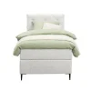 1-Persoons Boxsprings-Leen Bakker Boxspring Liv geruit - ecru - 90x200 cm - slanke poot