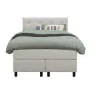 Leen Bakker Boxspring Liv geruit - ecru - 120x200 cm - ronde poot