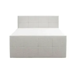 Leen Bakker Boxspring met opbergruimte en voetbord Liv geblokt - ecru - 180x200cm