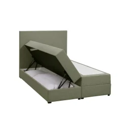 Leen Bakker Boxspring met opbergruimte Liv egaal - groen - 120x200 cm