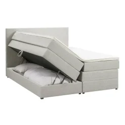 2-Persoons Boxsprings-Leen Bakker Boxspring met opbergruimte Liv egaal - ecru - 160x200 cm