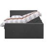 2-Persoons Boxsprings-Leen Bakker Boxspring met opbergruimte en voetbord Liv geblokt - antraciet - 160x200cm