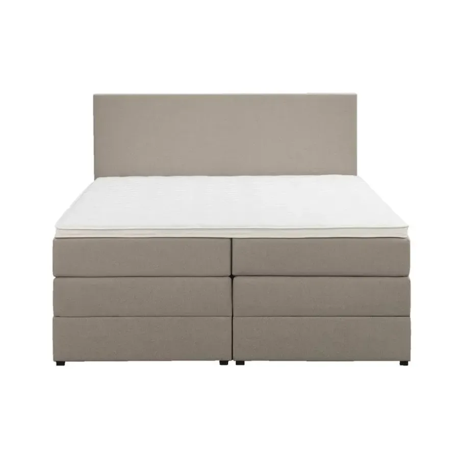 Leen Bakker Boxspring met opbergruimte Liv egaal - beige - 140x200 cm