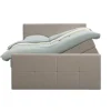 2-Persoons Boxsprings-Leen Bakker Boxspring met opbergruimte en voetbord Liv geblokt - beige - 180x200cm