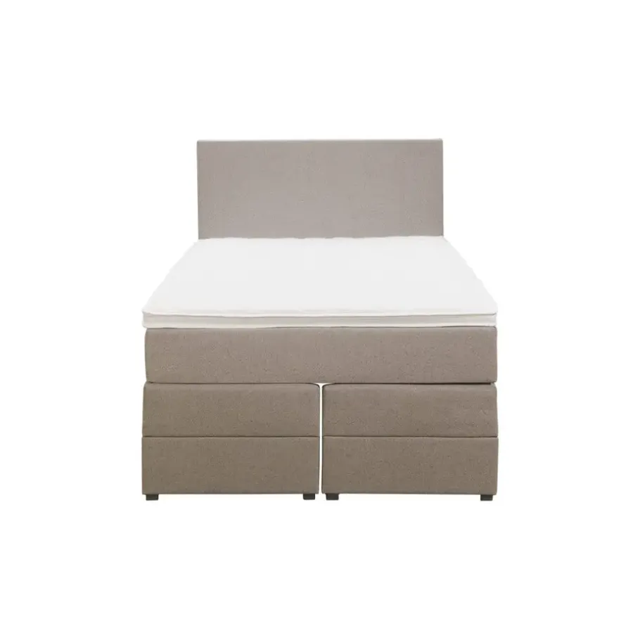 Leen Bakker Boxspring met opbergruimte Liv egaal - beige - 120x200 cm