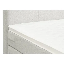 Leen Bakker Boxspring met opbergruimte Liv geblokt - ecru - 160x200 cm
