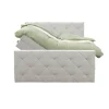 Leen Bakker Boxspring met opbergruimte en voetbord Liv geruit - ecru - 160x200cm