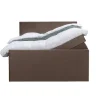 2-Persoons Boxsprings-Leen Bakker Boxspring met opbergruimte en voetbord Liv egaal - bruin - 140x200cm