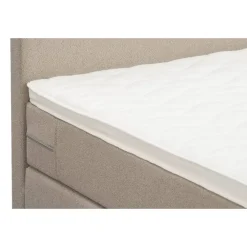 2-Persoons Boxsprings-Leen Bakker Boxspring met opbergruimte en voetbord Liv egaal - beige - 160x200cm