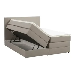Leen Bakker Boxspring met opbergruimte Liv egaal - beige - 180x200 cm