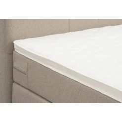 Leen Bakker Boxspring met opbergruimte Liv geblokt - beige - 180x200 cm