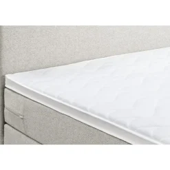 2-Persoons Boxsprings-Leen Bakker Boxspring met opbergruimte en voetbord Liv egaal - ecru - 140x200cm