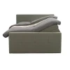 2-Persoons Boxsprings-Leen Bakker Boxspring met opbergruimte en voetbord Liv geblokt - groen - 180x200cm