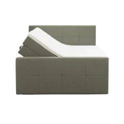 2-Persoons Boxsprings-Leen Bakker Boxspring met opbergruimte en voetbord Liv geblokt - groen - 180x200cm