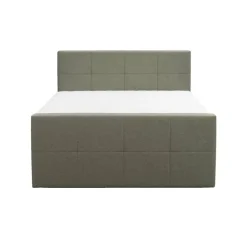 2-Persoons Boxsprings-Leen Bakker Boxspring met opbergruimte en voetbord Liv geblokt - groen - 180x200cm