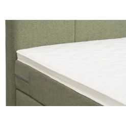 2-Persoons Boxsprings-Leen Bakker Boxspring met opbergruimte en voetbord Liv geblokt - groen - 180x200cm