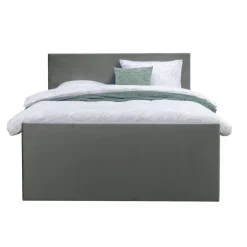 2-Persoons Boxsprings-Leen Bakker Boxspring met opbergruimte en voetbord Liv egaal - grijs - 140x200cm