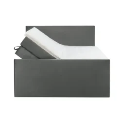 2-Persoons Boxsprings-Leen Bakker Boxspring met opbergruimte en voetbord Liv egaal - grijs - 140x200cm