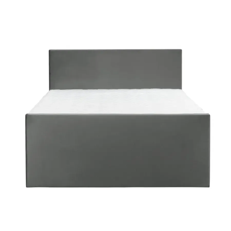 2-Persoons Boxsprings-Leen Bakker Boxspring met opbergruimte en voetbord Liv egaal - grijs - 140x200cm