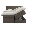 2-Persoons Boxsprings-Leen Bakker Boxspring met opbergruimte Liv geblokt - donkerbruin - 180x200 cm