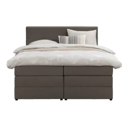2-Persoons Boxsprings-Leen Bakker Boxspring met opbergruimte Liv geblokt - donkerbruin - 180x200 cm