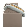 Leen Bakker Boxspring met opbergruimte en voetbord Liv egaal - beige - 90x200cm