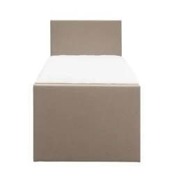 Leen Bakker Boxspring met opbergruimte en voetbord Liv egaal - beige - 90x200cm