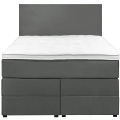 Leen Bakker Boxspring met opbergruimte Liv egaal - grijs - 120x200 cm