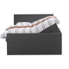 Leen Bakker Boxspring met opbergruimte en voetbord Liv egaal - antraciet - 140x200cm