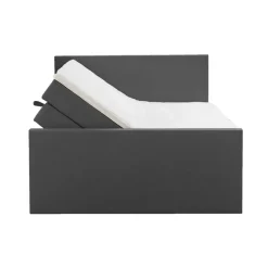 Leen Bakker Boxspring met opbergruimte en voetbord Liv egaal - antraciet - 140x200cm