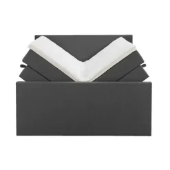 Leen Bakker Boxspring met opbergruimte en voetbord Liv egaal - antraciet - 140x200cm
