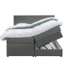 Leen Bakker Boxspring met opbergruimte Liv egaal - grijs - 160x200 cm