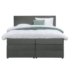 Leen Bakker Boxspring met opbergruimte Liv egaal - grijs - 160x200 cm