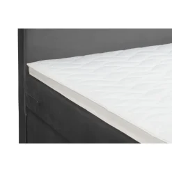 Leen Bakker Boxspring met opbergruimte Liv egaal - grijs - 160x200 cm