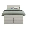 1-Persoons Boxsprings-Leen Bakker Boxspring met opbergruimte Liv egaal - ecru - 120x200 cm
