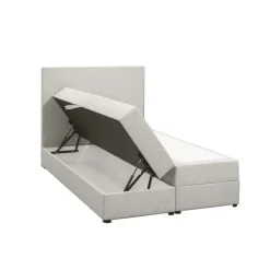 1-Persoons Boxsprings-Leen Bakker Boxspring met opbergruimte Liv egaal - ecru - 120x200 cm