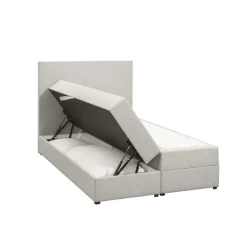 1-Persoons Boxsprings-Leen Bakker Boxspring met opbergruimte Liv egaal - ecru - 120x200 cm