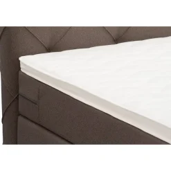 Leen Bakker Boxspring met voetbord Liv geruit - donkerbruin - 120x200 cm - slanke poot