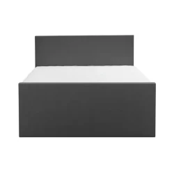 2-Persoons Boxsprings-Leen Bakker Boxspring met voetbord Liv egaal - antraciet - 180x200 cm - vierkante poot