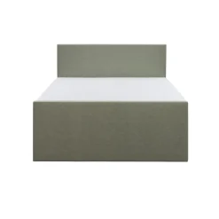 Leen Bakker Boxspring met voetbord Liv egaal - groen - 140x200 cm - vierkante poot