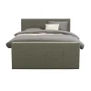 2-Persoons Boxsprings-Leen Bakker Boxspring met voetbord Liv geblokt - groen - 140x200 cm - slanke poot