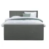 Leen Bakker Boxspring met voetbord Liv geblokt - grijs - 160x200 cm - slanke poot