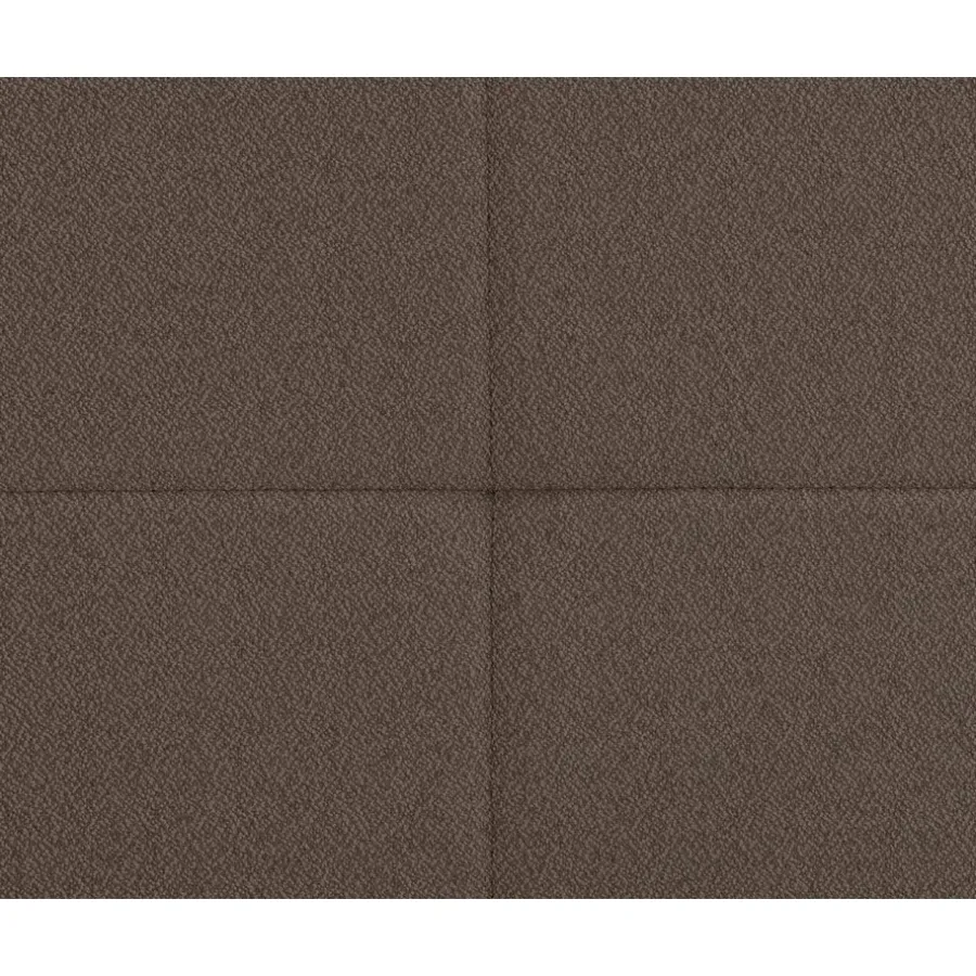 2-Persoons Boxsprings-Leen Bakker Boxspring met voetbord Liv geblokt - donkerbruin - 140x200 cm - ronde poot