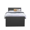 Leen Bakker Boxspring met voetbord Liv egaal - antraciet - 120x200 cm - slanke poot