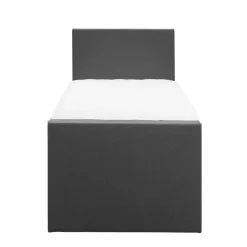 Leen Bakker Boxspring met voetbord Liv egaal - antraciet - 90x200 cm - ronde poot