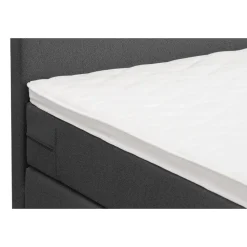 Leen Bakker Boxspring met voetbord Liv egaal - antraciet - 90x200 cm - ronde poot