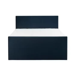 2-Persoons Boxsprings-Leen Bakker Boxspring met voetbord Liv egaal - blauw - 140x200 cm - slanke poot